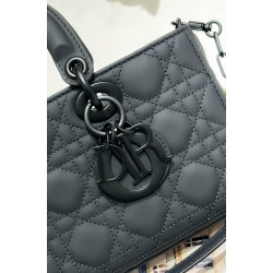 Dior Lady D-Joy Medium Bag in Black Ultramatte Calfskin 241