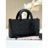 Dior Lady D-Joy Medium Bag in Black Ultramatte Calfskin 241