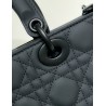 Dior Lady D-Joy Medium Bag in Black Ultramatte Calfskin 241