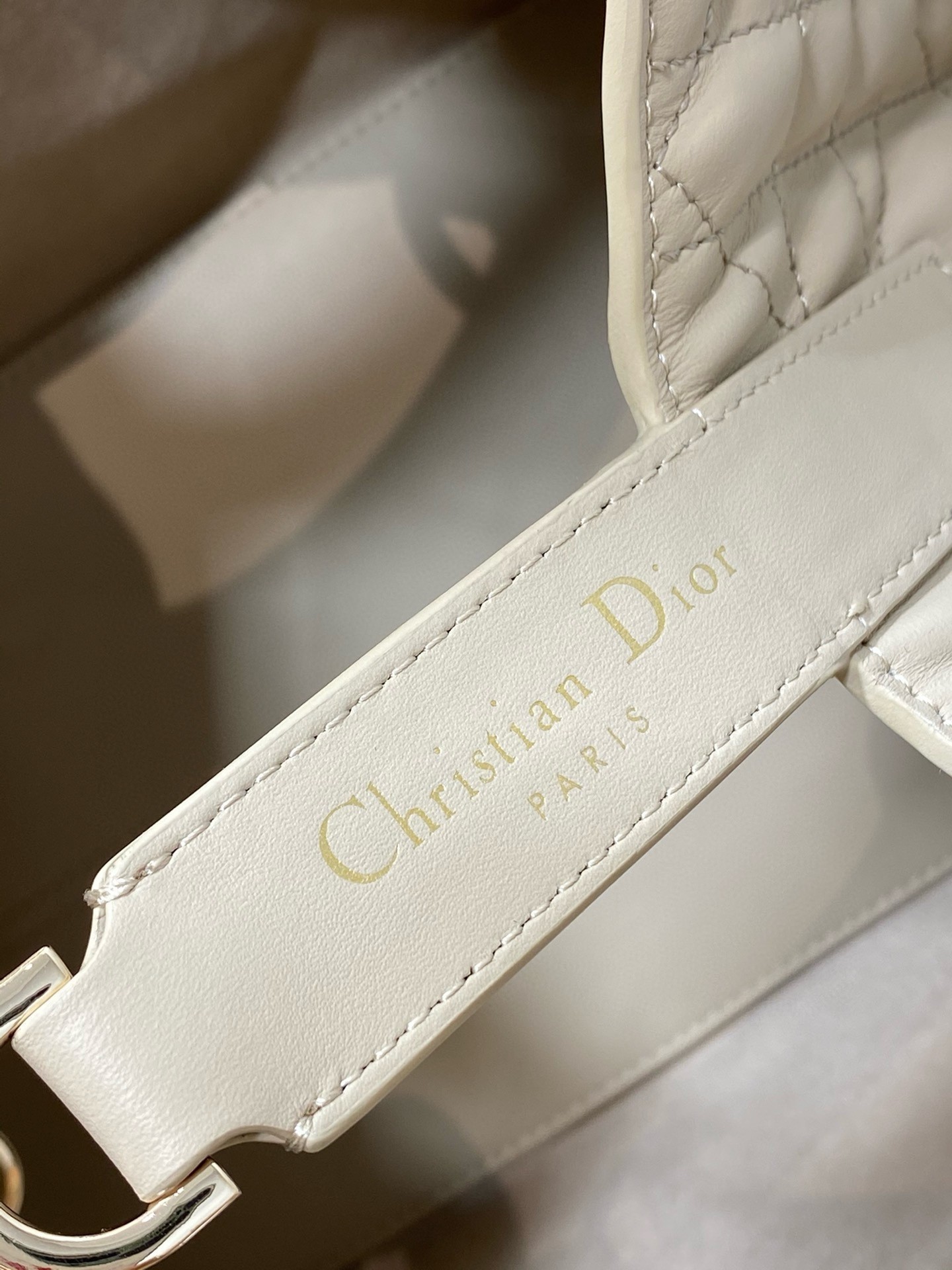 Dior Toujours Medium Bag in Beige Macrocannage Calfskin 116