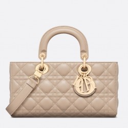 Dior Lady D-Joy Medium Bag In Sand Cannage Lambskin 192