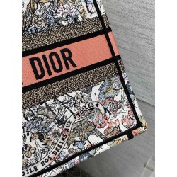 Dior Medium Book Tote Bag in Butterfly Around The World Embroidery 264