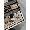 Dior Medium Book Tote Bag in Beige Butterfly Bandana Embroidery  300
