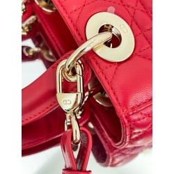 Dior Small Lady Dior My ABCDior Bag in Red Lambskin 516