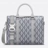 Dior Lingot Briefcase in Grey CD Diamond Canvas 576