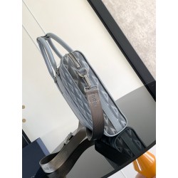 Dior Lingot Briefcase in Grey CD Diamond Canvas 576