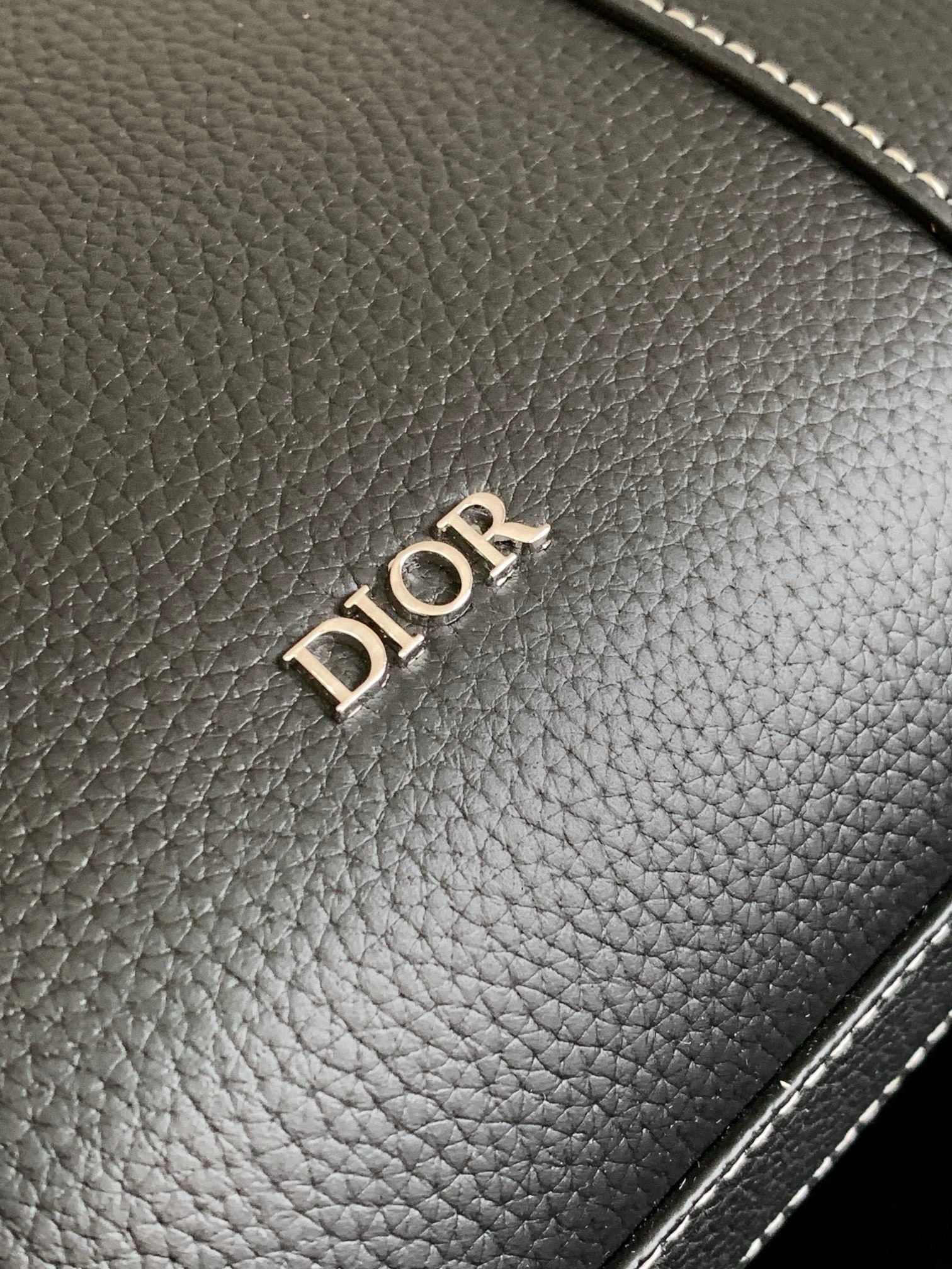 Dior Lingot Briefcase in Black Grained Calfskin 641