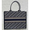 Dior Medium Book Tote Bag with Strap in Blue Dior Oblique Canvas 204