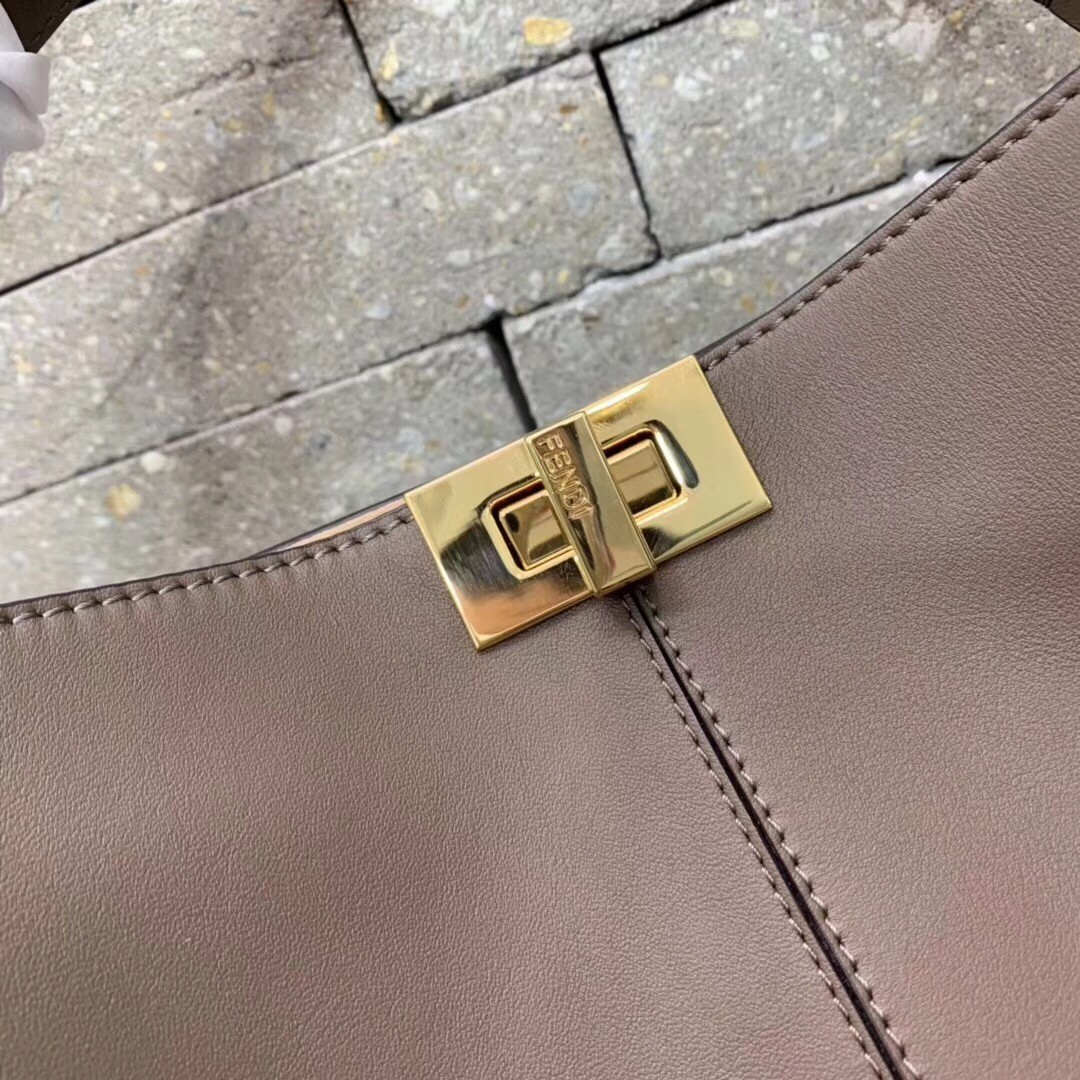 Fendi Brown Peekaboo X Lite Regular Bag 935