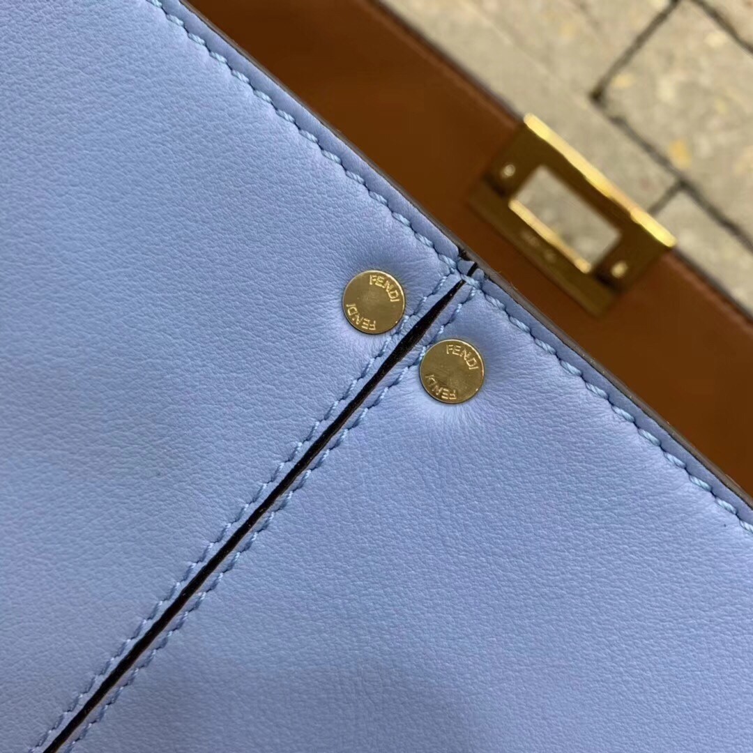 Fendi Pale Blue Peekaboo X Lite Regular Bag 415