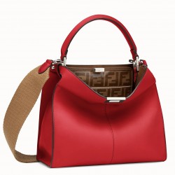 Fendi Red Peekaboo X Lite Regular Bag 231