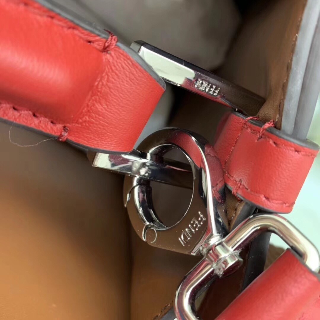 Fendi Red Peekaboo X Lite Regular Bag 231