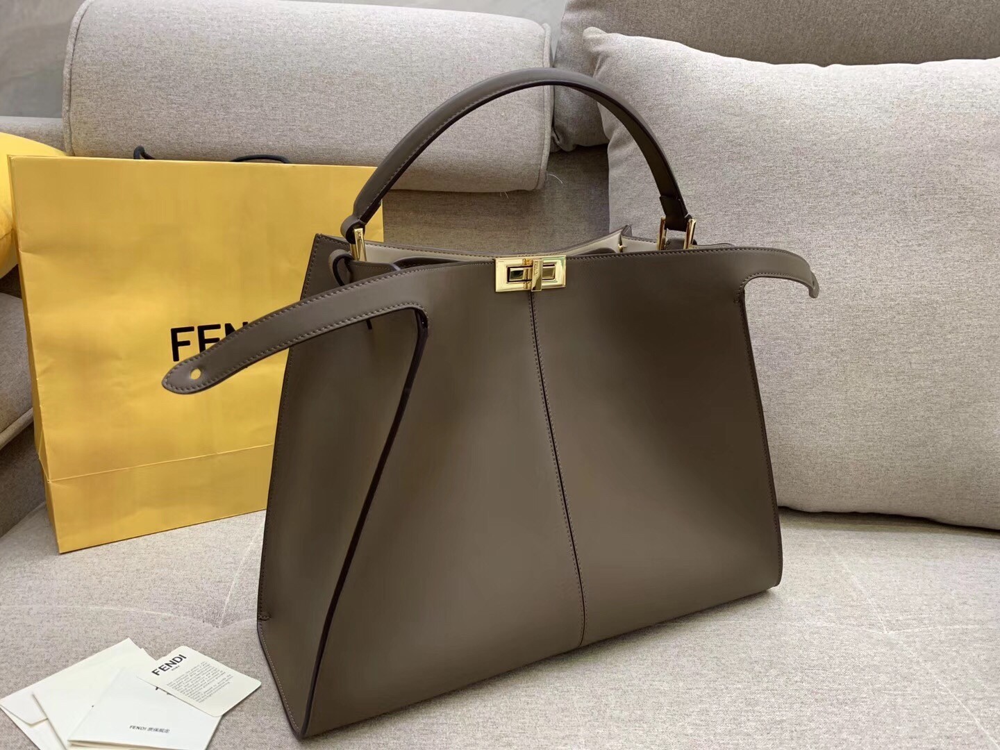 Fendi Brown Peekaboo X Lite Large Bag 309