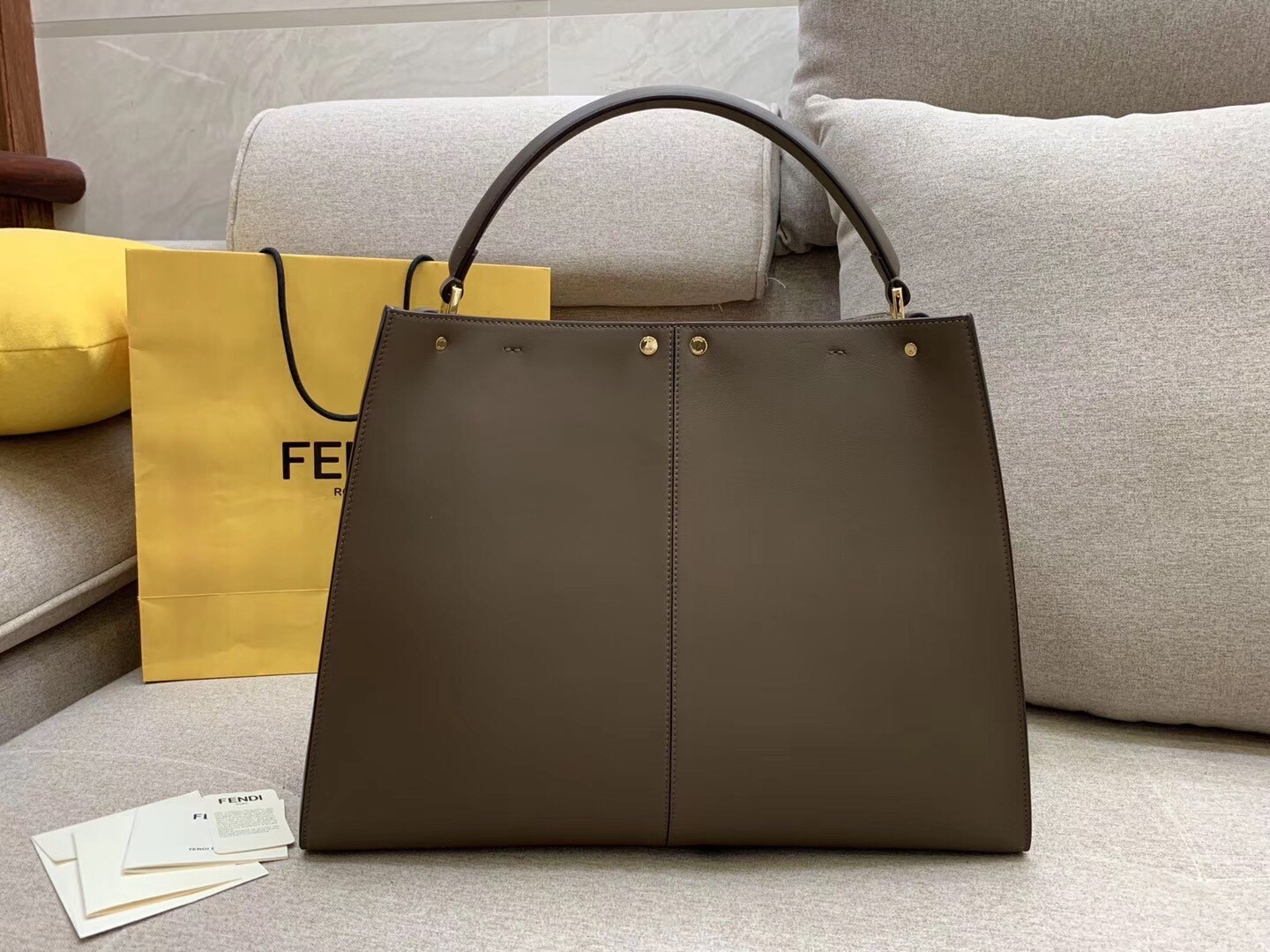 Fendi Brown Peekaboo X Lite Large Bag 309