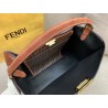 Fendi Brown Peekaboo X Lite Large Suede Bag 391