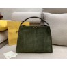 Fendi Green Peekaboo X Lite Large Suede Bag 415