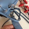 Fendi Mon Tresor Mini Bucket Bag In Blue Calfskin 664