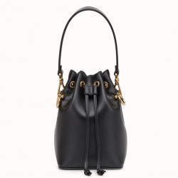 Fendi Mon Tresor Mini Bucket Bag In Black Calfskin 506