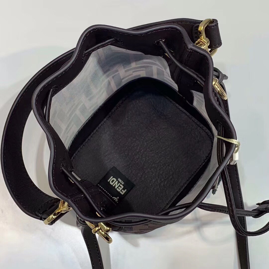 Fendi Mon Tresor Mini Bucket Bag In Tech Mesh 791