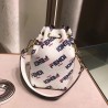 Fendi White Mon Tresor Mini Bucket Printed Bag 429