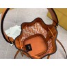 Fendi Orange Mon Tresor Mini Bucket Bag In Transparent PU 605