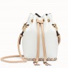 Fendi Mon Tresor Mini Bucket Braided Bag In White Calfskin 864