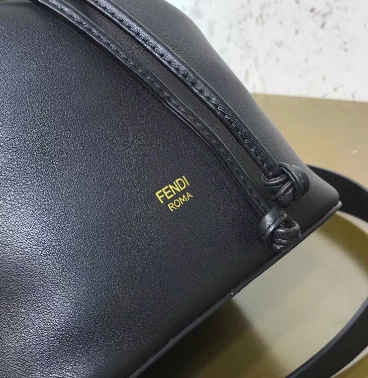 Fendi Small Mon Tresor Bucket Bag In Black Calfskin 810