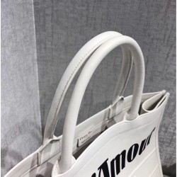 Dior Book Tote Bag In White Surrealism Printed Calfskin 515