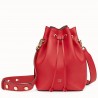 Fendi Small Mon Tresor Bucket Bag In Red Calfskin 846