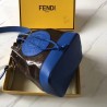 Fendi Small Mon Tresor Bucket Fabric Blue Bag 838