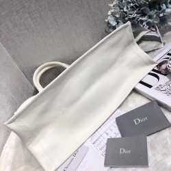 Dior Book Tote Bag In White Surrealism Printed Calfskin 515