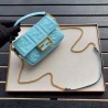 Fendi Pale Blue FF Motif Mini Baguette Bag 101