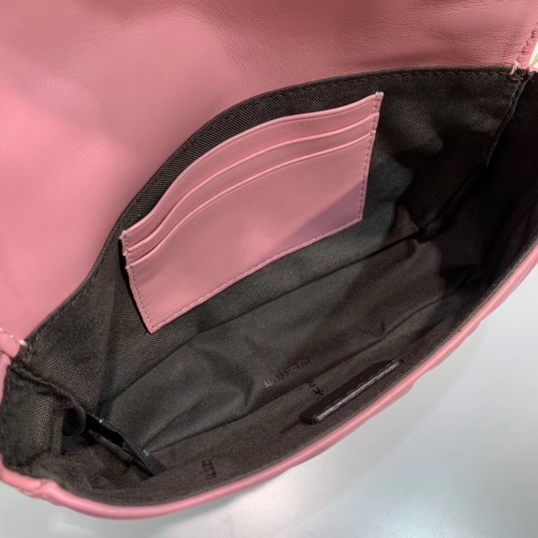 Fendi Pink FF Motif Mini Baguette Bag 125