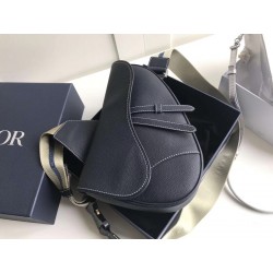 Dior Men's Saddle Belt Bag In Navy Grained Calfskin 877