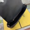 Fendi Black FF Motif Large Baguette Bag 913