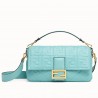 Fendi Pale Blue FF Motif Large Baguette Bag 942