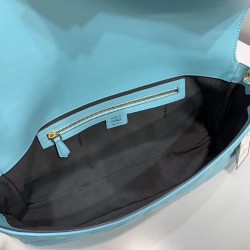 Fendi Pale Blue FF Motif Large Baguette Bag 942