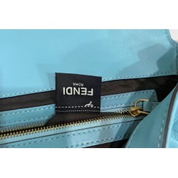 Fendi Pale Blue FF Motif Large Baguette Bag 942