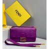 Fendi Purple FF Motif Large Baguette Bag 005