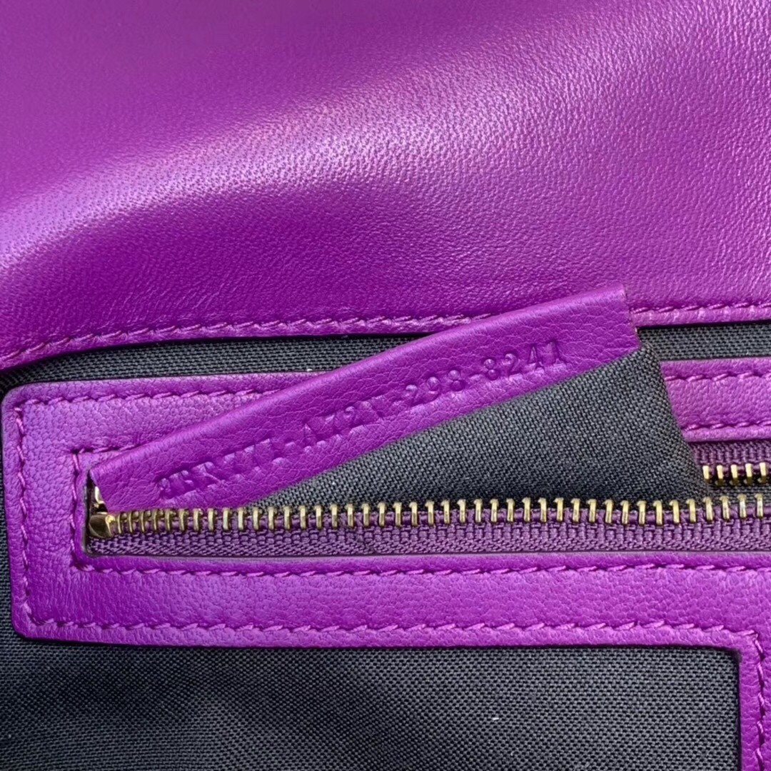 Fendi Purple FF Motif Large Baguette Bag 005