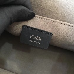 Fendi Kan I F Shoulder Bag In Black Calfskin 587