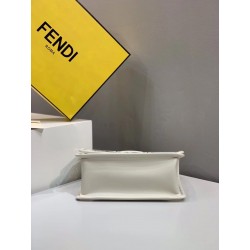 Fendi White Kan I F Bag In Transparent PU 170