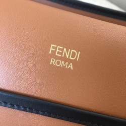 Fendi Small Runaway Bag In Camarel Calfskin Leather 621