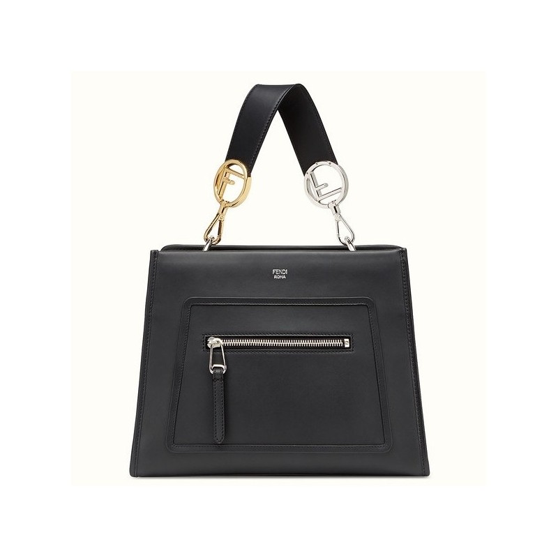 Fendi Small Runaway Bag In Black Calfskin Leather 650