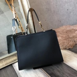 Fendi Small Runaway Bag In Black Calfskin Leather 650
