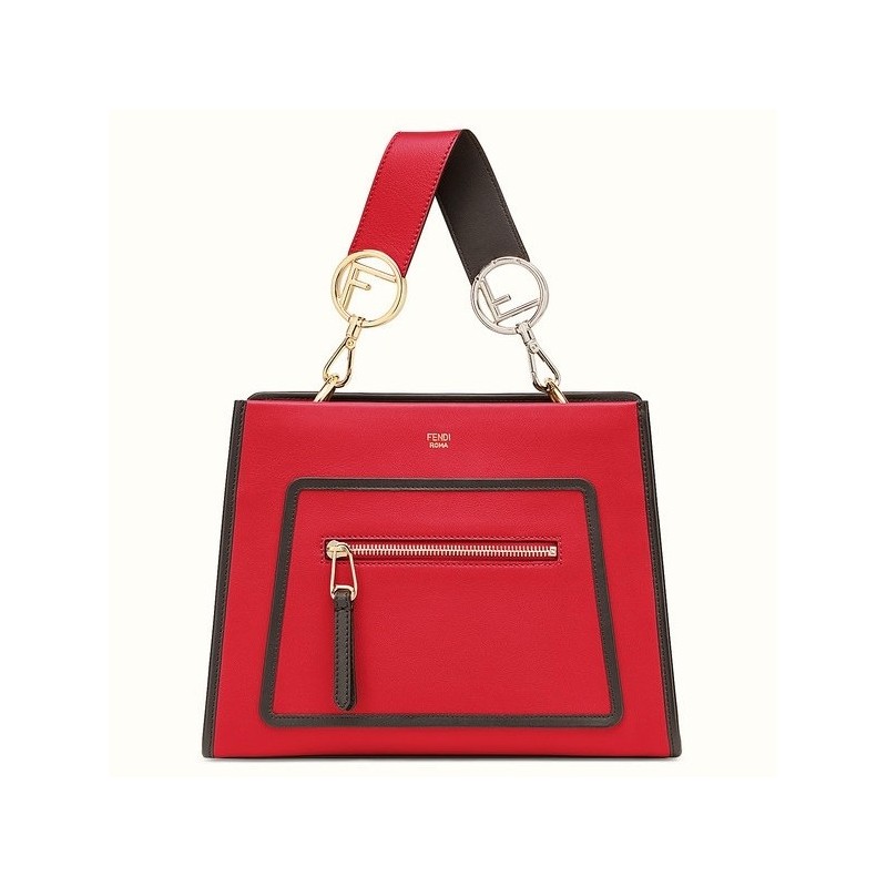 Fendi Small Runaway Bag In Red Calfskin Leather 290