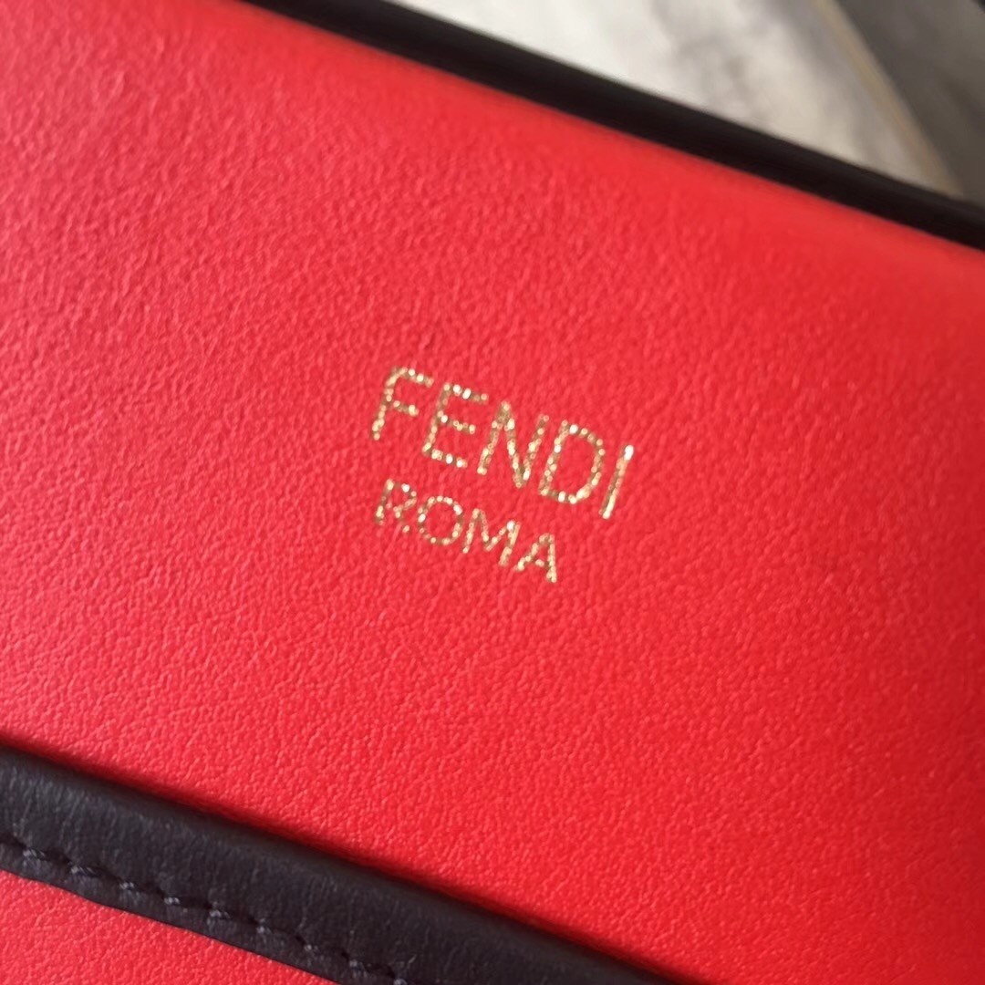 Fendi Small Runaway Bag In Red Calfskin Leather 290
