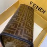 Fendi Small Runaway Shopper Bag In Brown Glazed Fabric 330