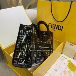 Fendi Black Small PU Runaway Shopper Bag 495