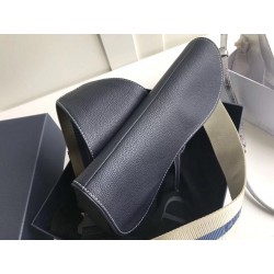 Dior Men's Saddle Belt Bag In Navy Grained Calfskin 877